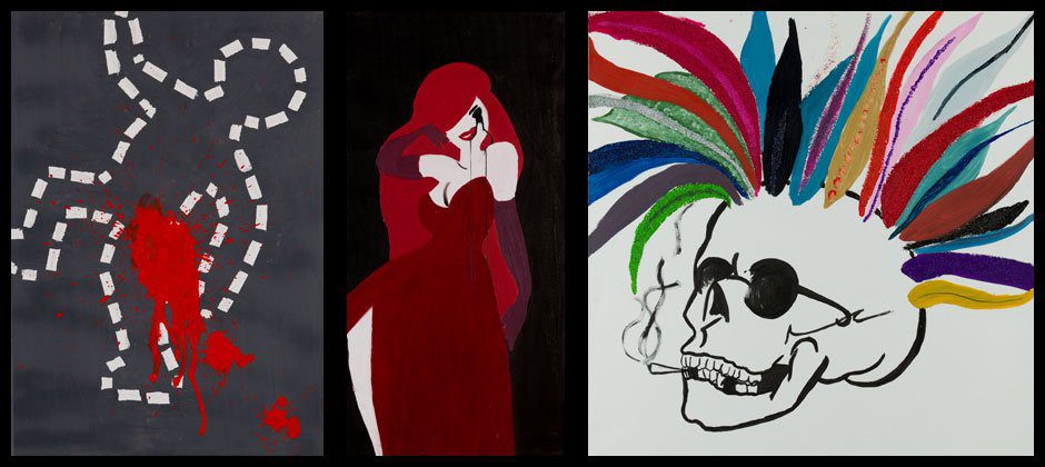 Kunstwerke der im Irak geborenen Künstlerin Razan Bahadin